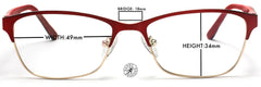 Tango Optics Browline Metal Eyeglasses Frame Luxe RX Stainless Steel Malcolm X Black Gold For Prescription Lens-Samba Shades