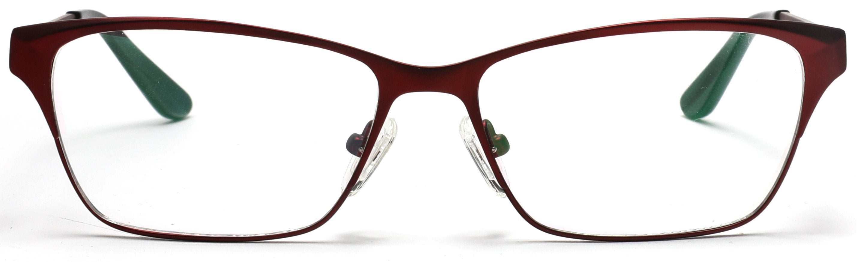 Tango Optics Browline Metal Eyeglasses Frame Luxe RX Stainless Steel Mary Sherman Morgan Blue For Prescription Lens-Samba Shades