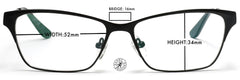 Tango Optics Browline Metal Eyeglasses Frame Luxe RX Stainless Steel Mary Sherman Morgan For Prescription Lens-Samba Shades