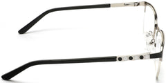 Tango Optics Cateye Metal Eyeglasses Frame Luxe RX Stainless Helen Brooke Taussig Black For Prescription Lens-Samba Shades