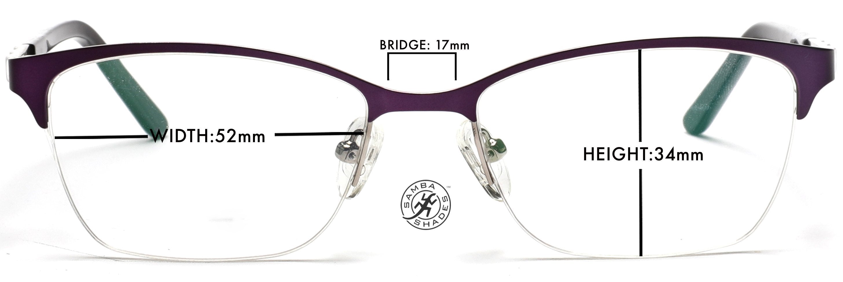 Tango Optics Cateye Metal Eyeglasses Frame Luxe RX Stainless Helen Brooke Taussig Purple For Prescription Lens-Samba Shades