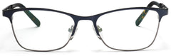 Tango Optics Cateye Metal Eyeglasses Frame Luxe RX Stainless Steel Jocelyn Burnell Blue For Prescription Lens-Samba Shades