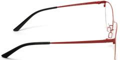 Tango Optics Metal Cateye Optical Eyeglasses Frame Flexible Stainless Steel Red For Prescription Lens-Samba Shades