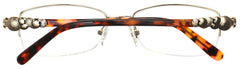Tango Optics Metal Optical Eyeglasses Frame Luxe Reading Stainless Steel Brown Inge Lehmann Rectangle For Prescription Lens-Samba Shades