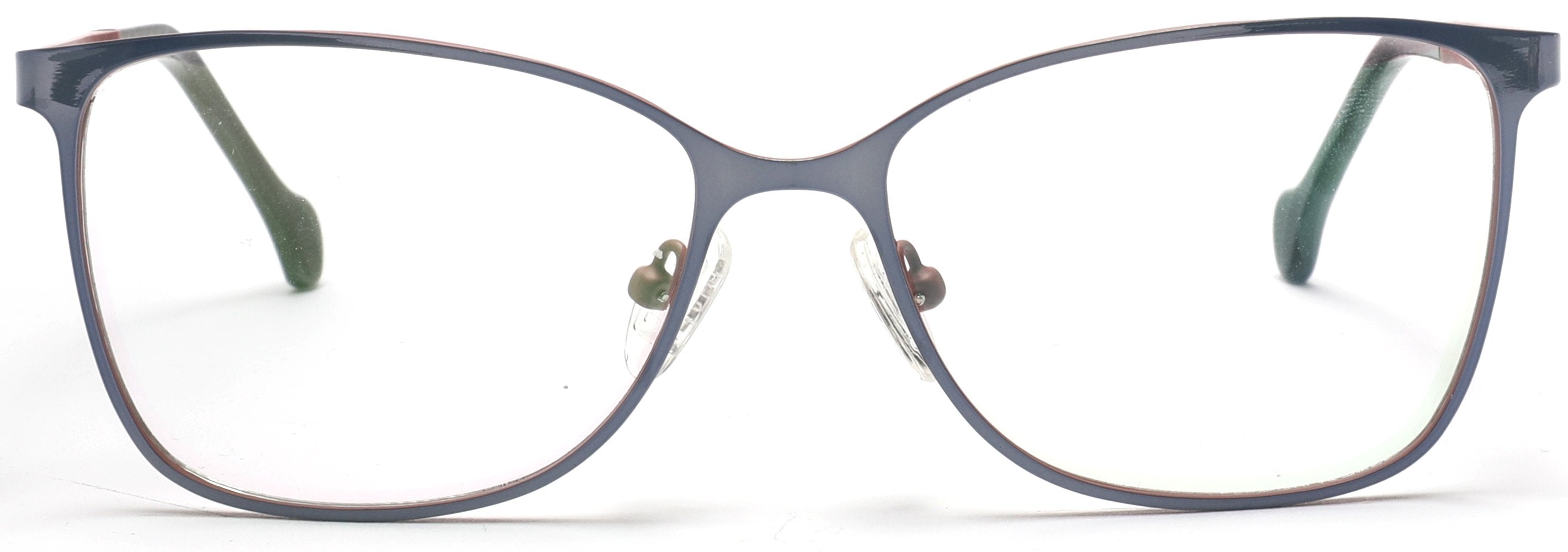 Tango Optics Metal Optical Eyeglasses Frame Luxe Reading Stainless Steel Dorothy Johnson Grey For Prescription Lens-Samba Shades