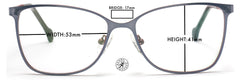 Tango Optics Metal Optical Eyeglasses Frame Luxe Reading Stainless Steel Dorothy Johnson Grey For Prescription Lens-Samba Shades
