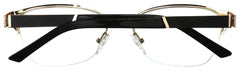 Tango Optics Metal Optical Eyeglasses Frame Luxe Stainless Steel Jackie O Tan Gold For Prescription Lens-Samba Shades