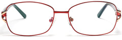 Tango Optics Metal Optical Eyeglasses Frame Luxe Stainless Steel Virginia Apgar Red Gold For Prescription Lens-Samba Shades