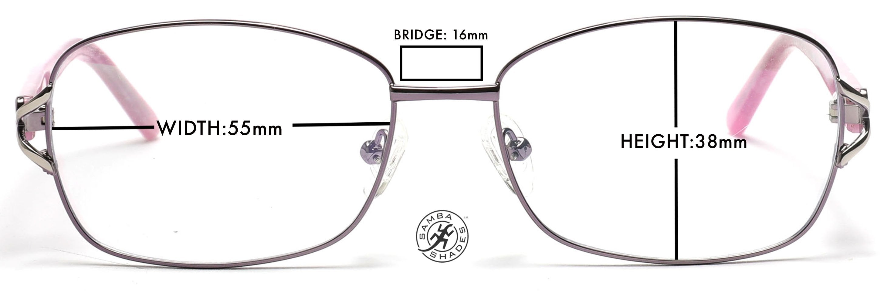 Tango Optics Metal Optical Eyeglasses Frame Luxe Stainless Steel Virginia Apgar Square Purple Oval For Prescription Lens-Samba Shades