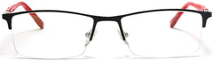 Tango Optics Rectangle Metal Eyeglasses Frame Luxe RX Stainless Steel Jocelyn Bell Black Rectangle For Prescription Lens-Samba Shades