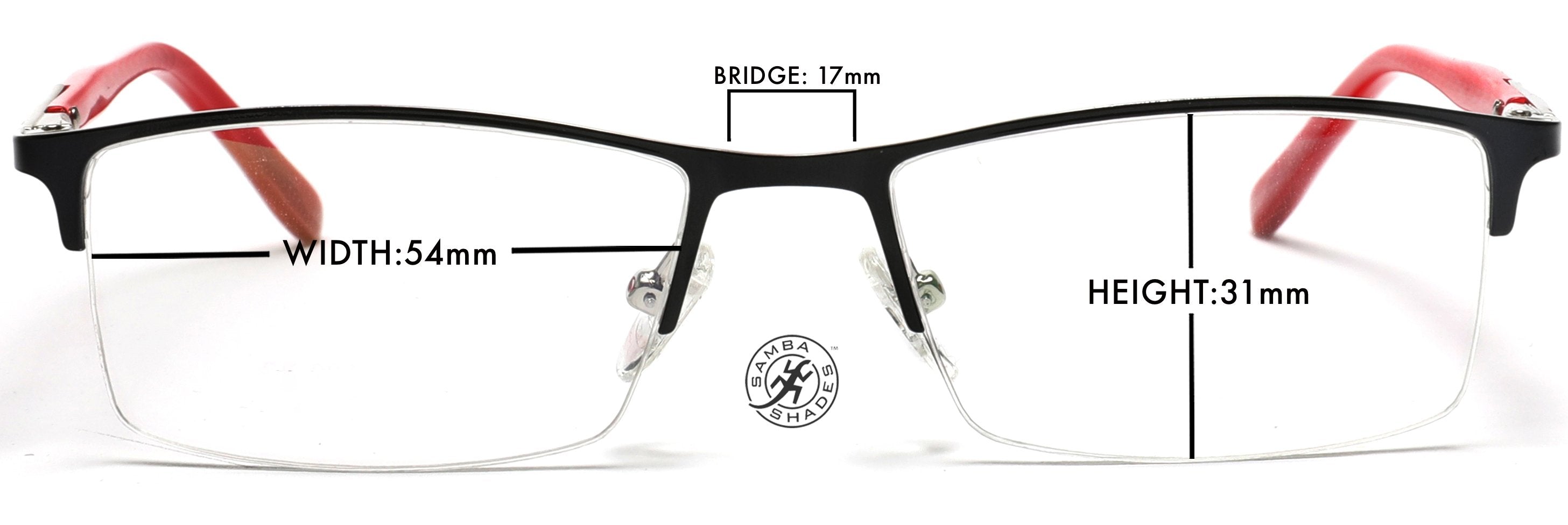 Tango Optics Rectangle Metal Eyeglasses Frame Luxe RX Stainless Steel Jocelyn Bell Black Rectangle For Prescription Lens-Samba Shades