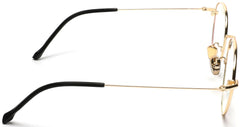 Tango Optics Round Metal Eyeglasses Frame Luxe RX Stainless Barbara McClintock Red Gold For Prescription Lens-Samba Shades