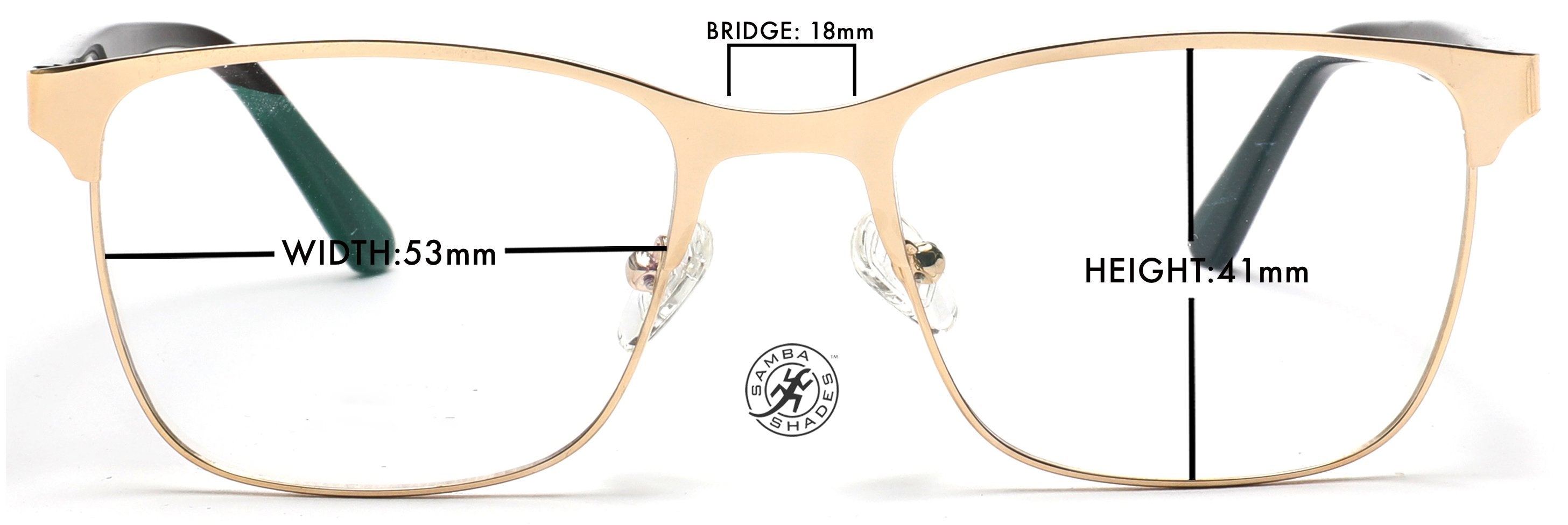 Tango Optics Square Metal Eyeglasses Frame Luxe RX Stainless Steel Grace Hopper Yellow For Prescription Lens-Samba Shades