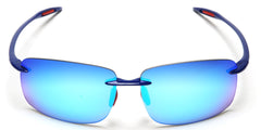 Ultra-Light Flex TR90 Sport Sunglasses Blue Mirror Lens-Samba Shades