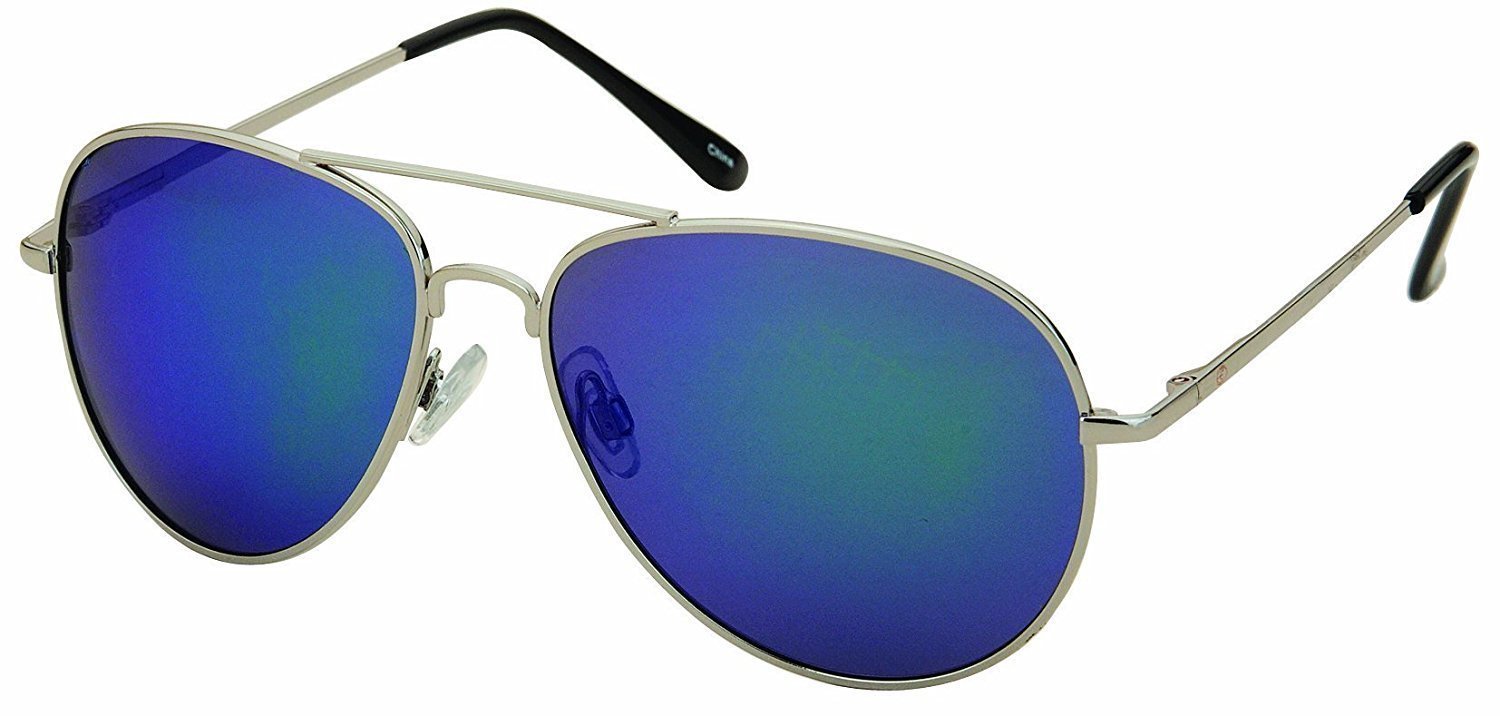 Unisex Classic Pilot Military Polarized Light Weight Metal Super Awesome Sunglasses - Black-Samba Shades