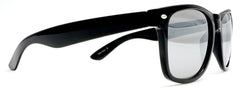 Unisex Mirror Classic Horn Rimmed Sunglasses - Blues Brothers - Black, Grey Lens-Samba Shades