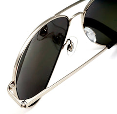 Unisex Mirror Lens Classic Pilot Military Sunglasses - Cecilia & Aragon Mambo Fliers - Gold-Samba Shades