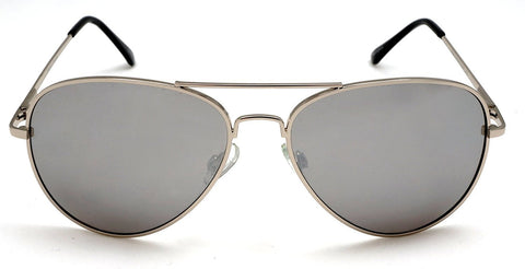 Unisex Mirror Lens Classic Pilot Military Sunglasses - Cecilia & Aragon Mambo Fliers - Grey-Samba Shades