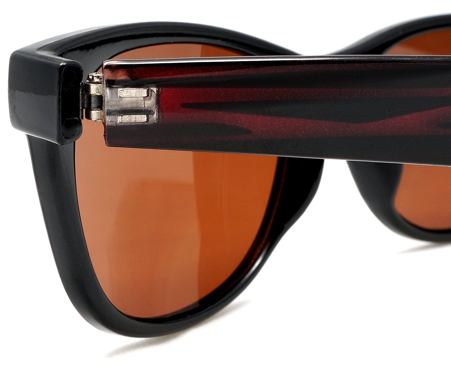 Unisex Modern Classic Horn Rimmed Sunglasses - Audrey & Cary Purple & Brown Haze - Brown-Samba Shades