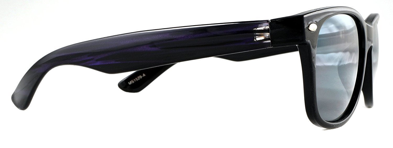 Unisex Modern Classic Horn Rimmed Sunglasses - Audrey & Cary Purple & Brown Haze - Grey-Samba Shades