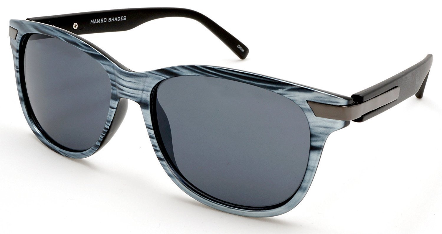 Unisex Modern Classic Horn Rimmed Sunglasses - Audrey & Fred - Grey-Samba Shades