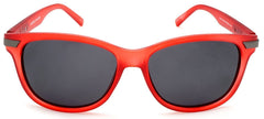 Unisex Modern Classic Polarized Horn Rimmed Sunglasses - The Lady In Red The Man In Grey - Red-Samba Shades