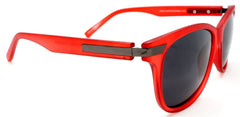 Unisex Modern Classic Polarized Horn Rimmed Sunglasses - The Lady In Red The Man In Grey - Red-Samba Shades