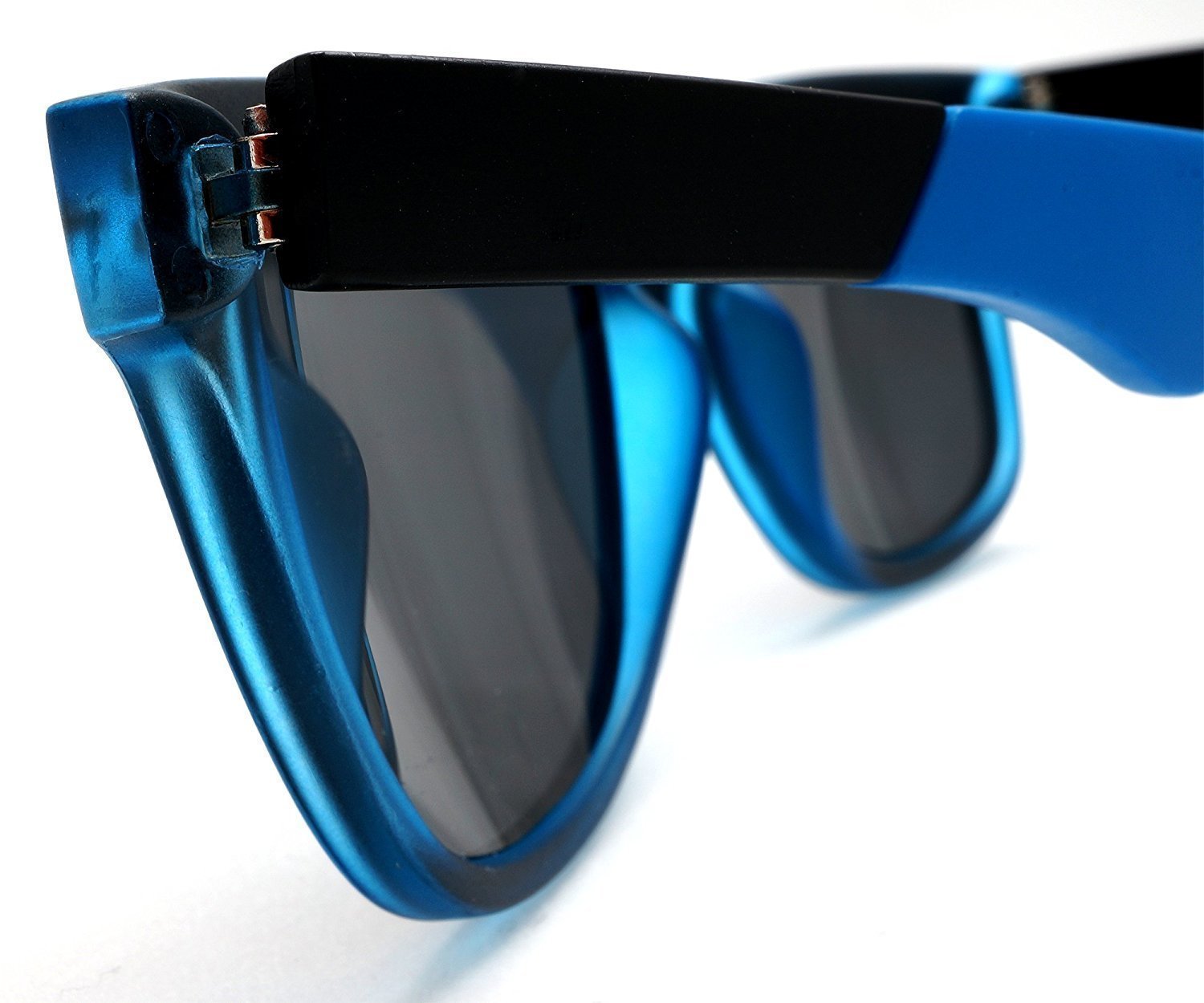 Unisex Neon Classic Horn Rimmed Sunglasses - Miranda Miguel - Blue-Samba Shades