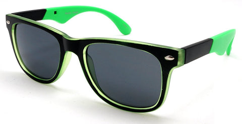 Unisex Neon Classic Horn Rimmed Sunglasses - Miranda Miguel - Green-Samba Shades