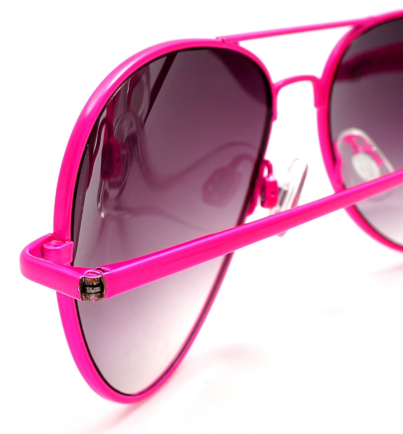 Unisex Pilot Military Neon Classic Sunglasses - Mambo Madness Neon Shades - Pink-Samba Shades