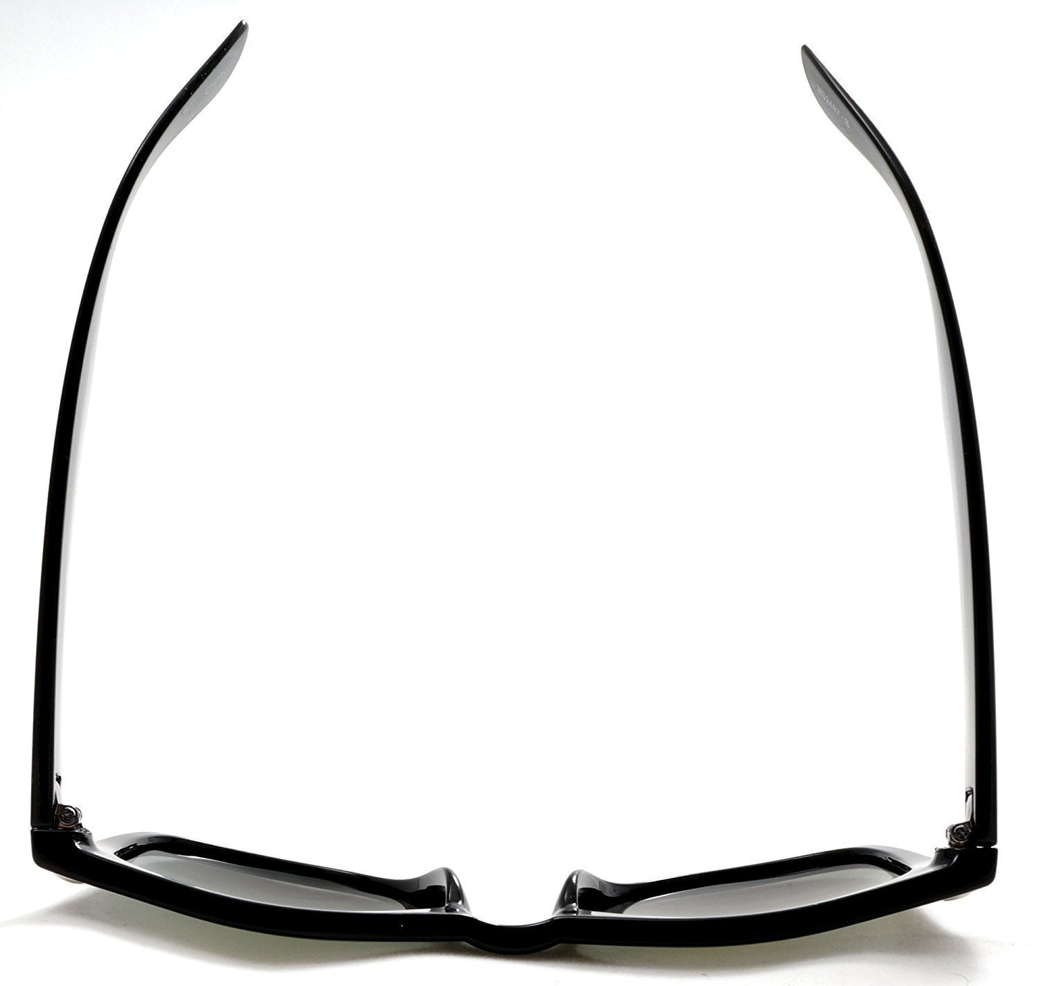 Unisex Polarized Mirror Horn Rimmed Sunglasses - MIB Style - Black, Blue Lens-Samba Shades