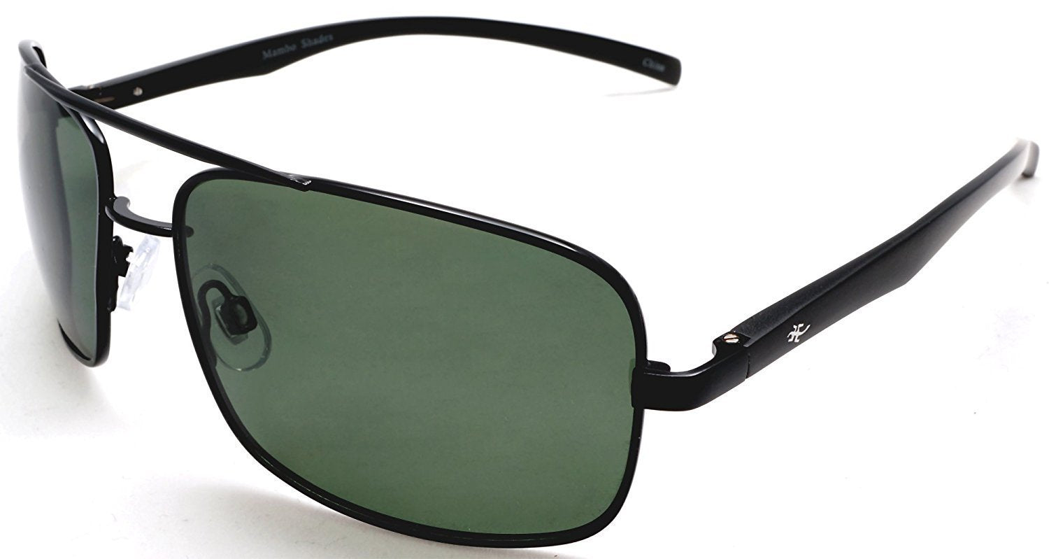 Unisex Polarized Navigator Pilot Sunglasses - Harrison Ford Style - Black-Samba Shades