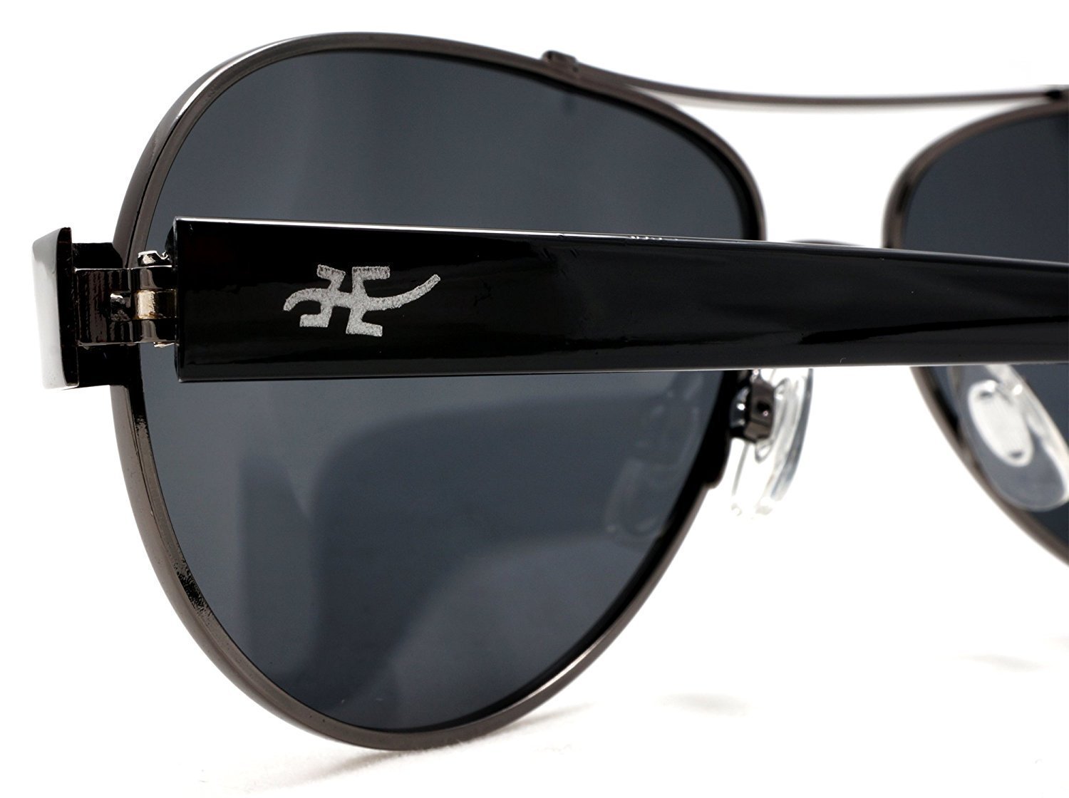 Unisex Polarized Retro Pilot Military Sunglasses - Nickel Plated Metal Frame - Silver-Samba Shades