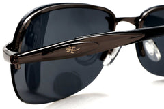 Unisex Polarized Semi-Rimless Classic Stylish Sport Sunglasses - Cool Factor - Black-Samba Shades