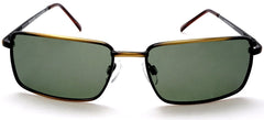 Unisex Retro Polarized Square Metal Wire Sunglasses - Sylvia & Sam With Spring Hinges - Brown-Samba Shades