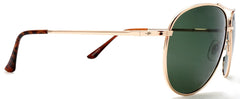 Unisex Vintage Style Polarized Pilot Military Sunglasses - Buzz & Bessie - Gold-Samba Shades
