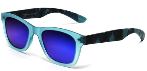 Valencia Polarized Horn Rimmed Sunglasses TR90 Unbreakable Construction Cool Blue-Samba Shades