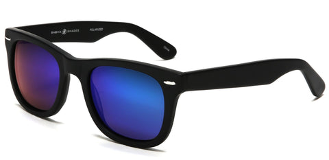 Verona Polarized Horn Rimmed Sunglasses Black-Samba Shades