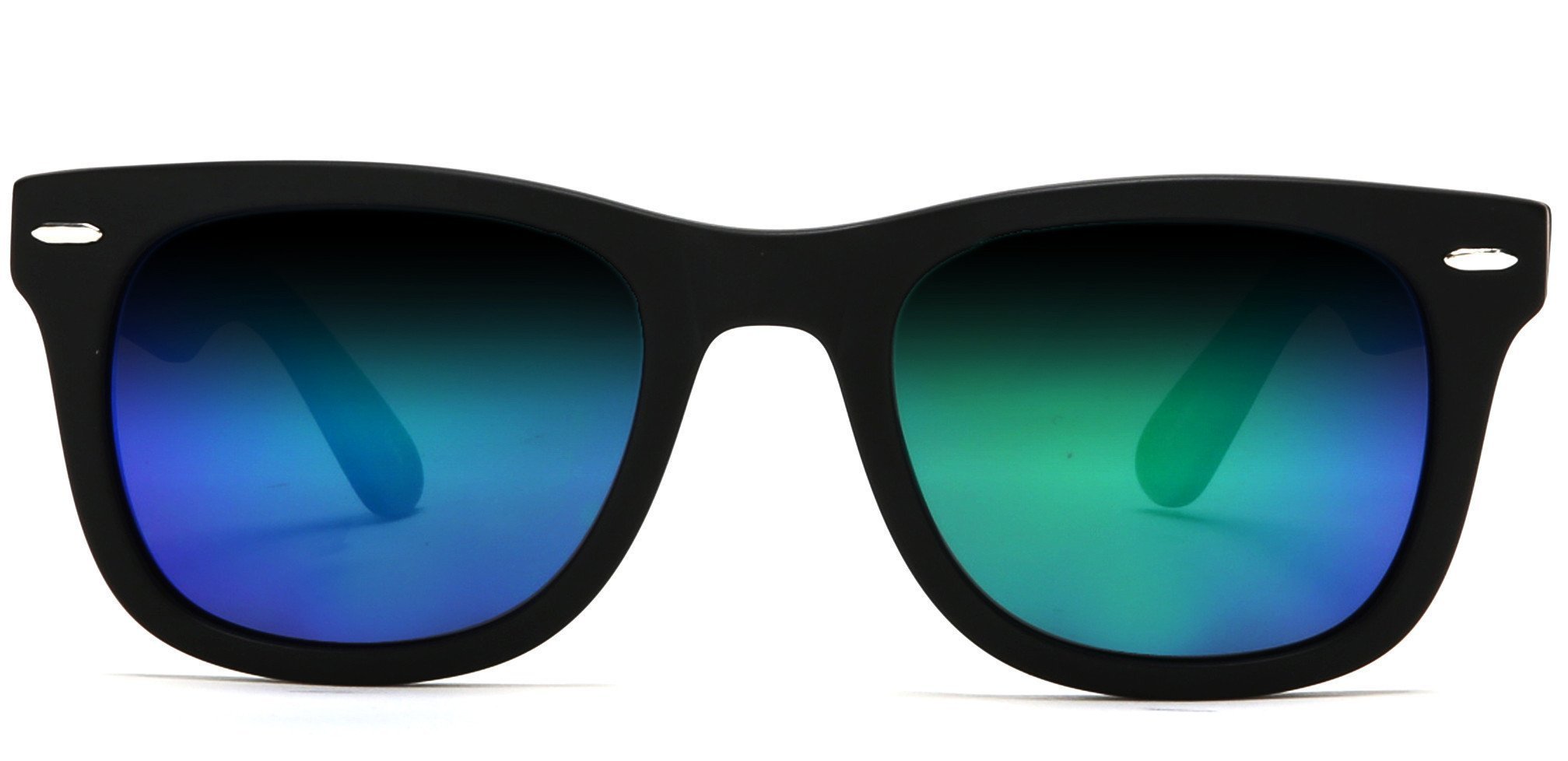 Verona Polarized Horn Rimmed Sunglasses Black-Samba Shades