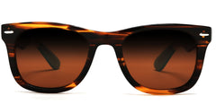 Verona Polarized Horn Rimmed Sunglasses Brown-Samba Shades