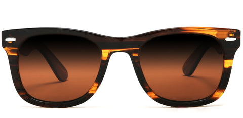 Verona Polarized Horn Rimmed Sunglasses Deep Brown-Samba Shades