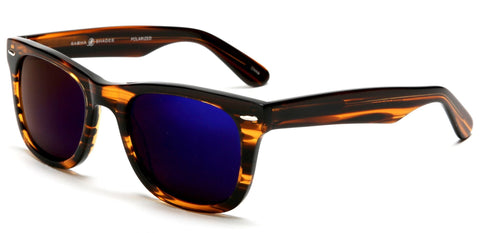 Verona Polarized Horn Rimmed Sunglasses Mix Brown-Samba Shades
