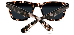Verona Polarized Horn Rimmed Sunglasses White Brown-Samba Shades