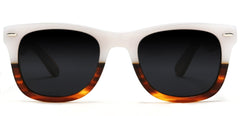 Verona Polarized Horn Rimmed Sunglasses White-Samba Shades