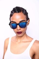Vintage Horn Rimmed Sunglasses Weekender Black-Samba Shades