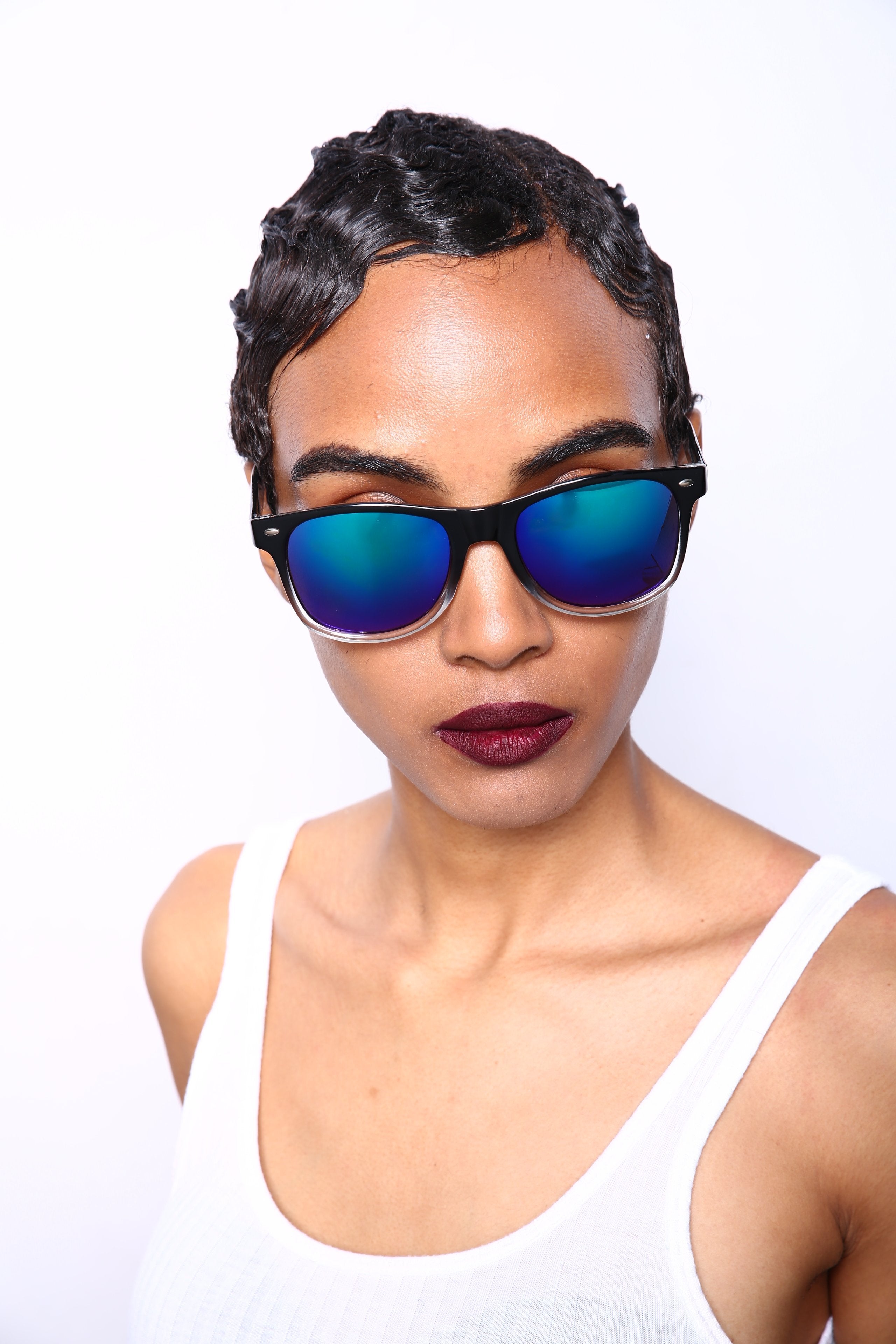 Vintage Horn Rimmed Sunglasses Weekender Black White-Samba Shades