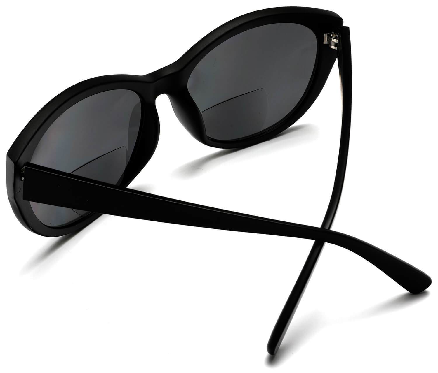 Women's BiFocal Sun Readers Fashion Horn Rimmed Sunglasses Matte Black