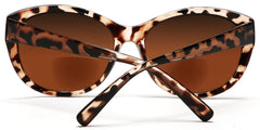 Women's BiFocal Sun Readers Fashion Horn Rimmed Sunglasses Brown Tortoise-Samba Shades
