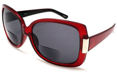 Women's BiFocal Sun Readers Sunglasses Jackie O Red-Samba Shades
