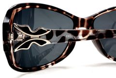 Women's Classic Polarized Fashion Sunglasses - Liz Taylor "Untamed Lady" - Black-Samba Shades